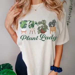 Plant Lady Unisex Comfort Colors® T-shirt, Women's Cute Houseplant Lover T-Shirt, Mother's Day Gift, Gift for a Mom, Spring Plant T-Shirt