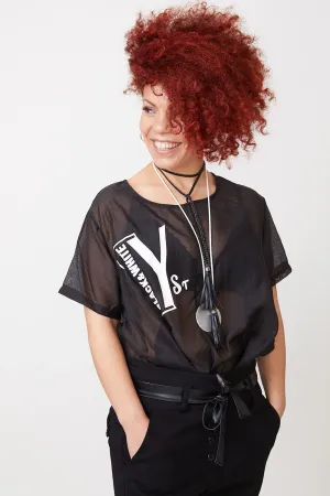 "TOLEDO" - BLACK SEE THROUGH TOP