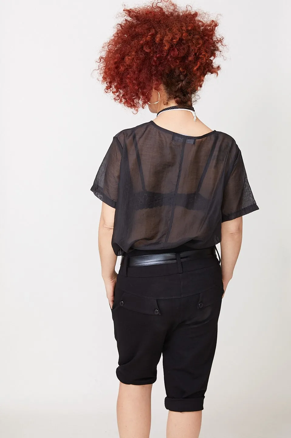 "TOLEDO" - BLACK SEE THROUGH TOP