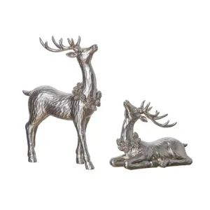 Resin Silver Reindeer- 2 Styles