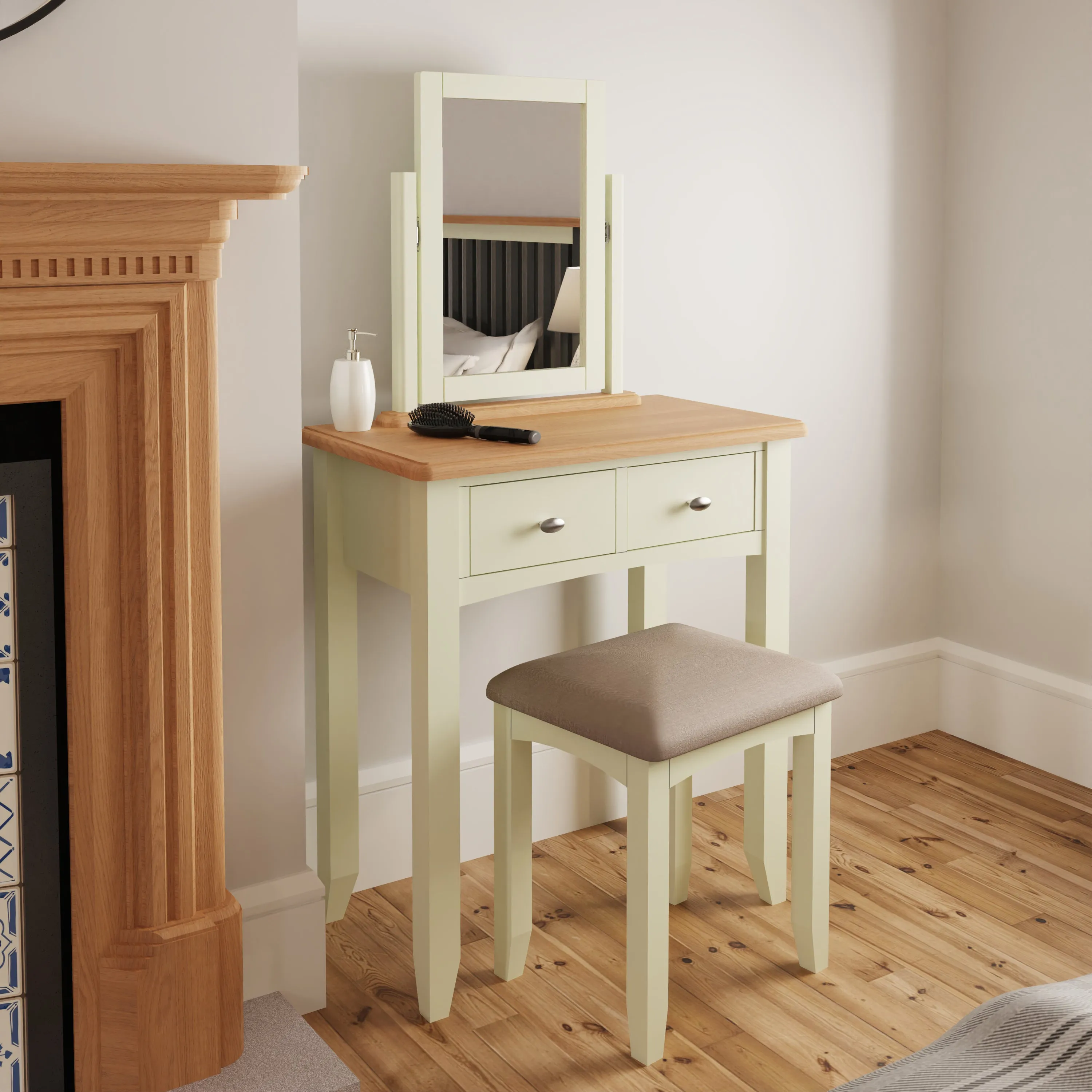 Salisbury Pure White Stool 42 x 35 x 48 cm