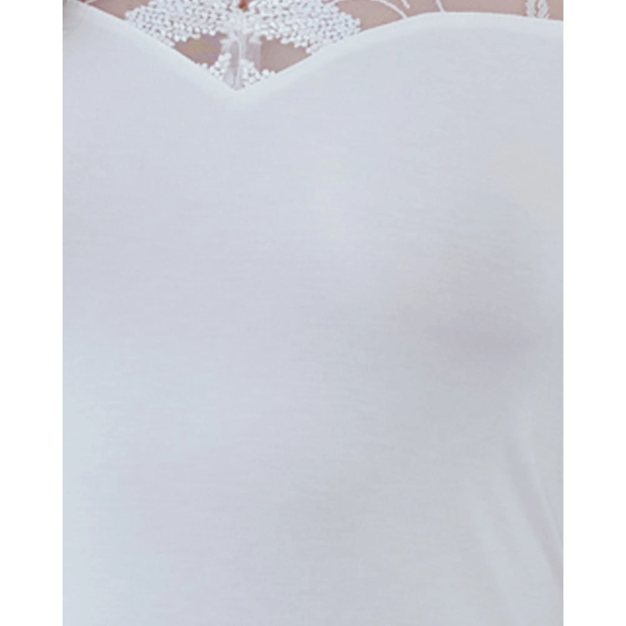 Short Viscose Nightie with Embroidery