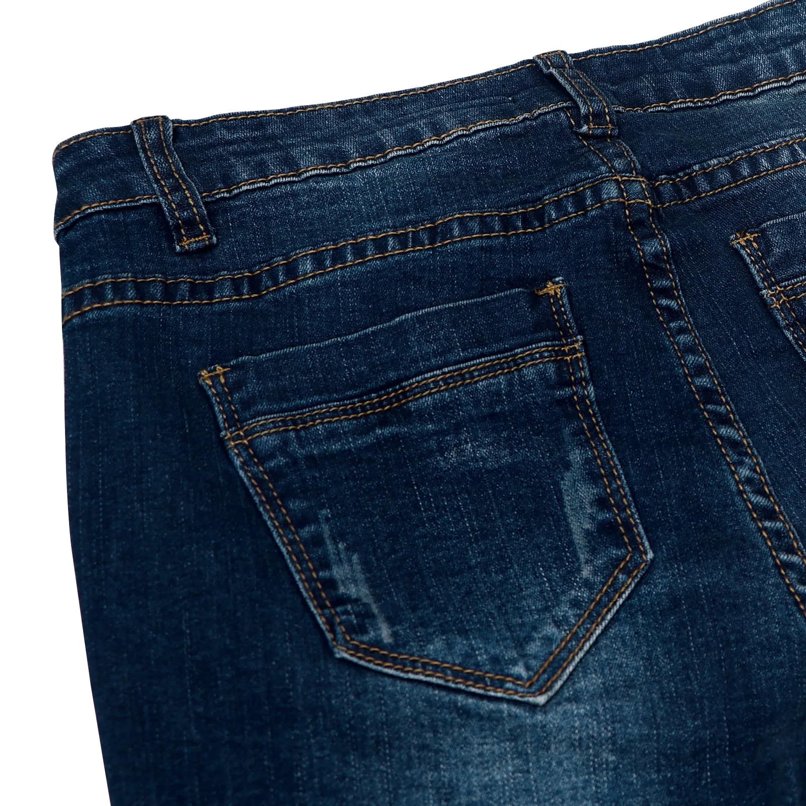 Skinny Distressed Blue Jeans