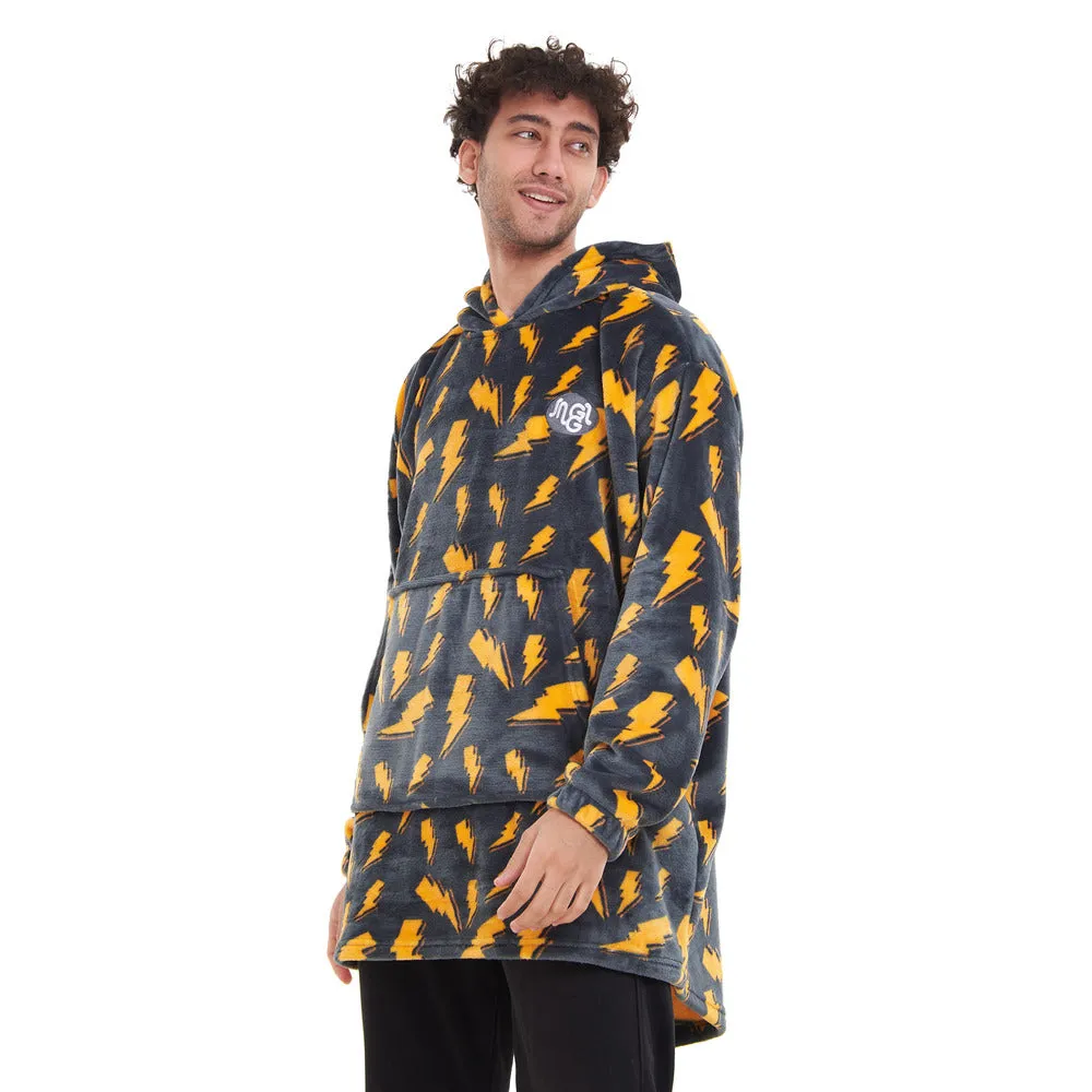 Snuggs Blanket Hoodie Dark Grey Bolt