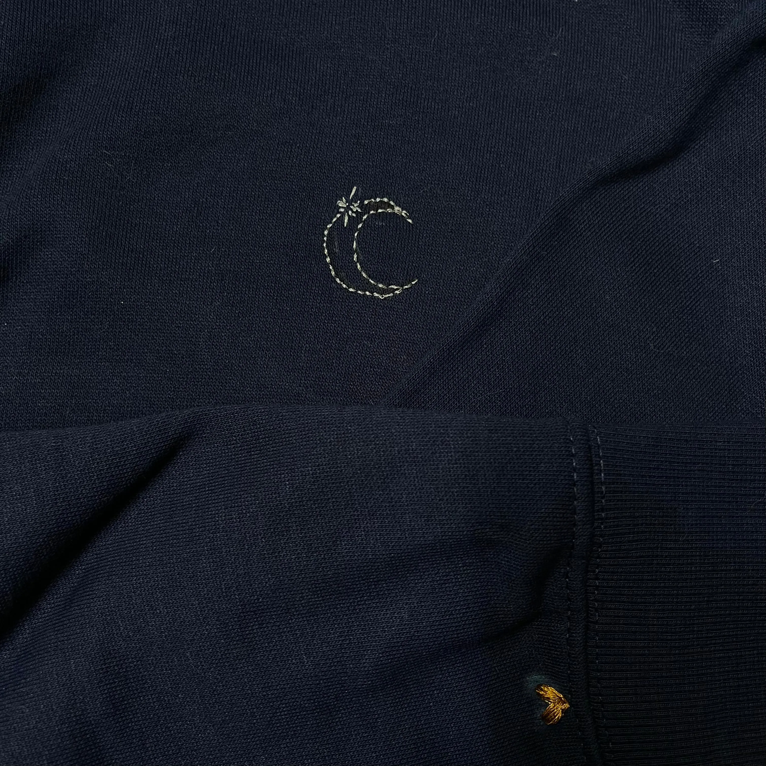 Sun & Moon Hand Embroidered Couple Hoodies
