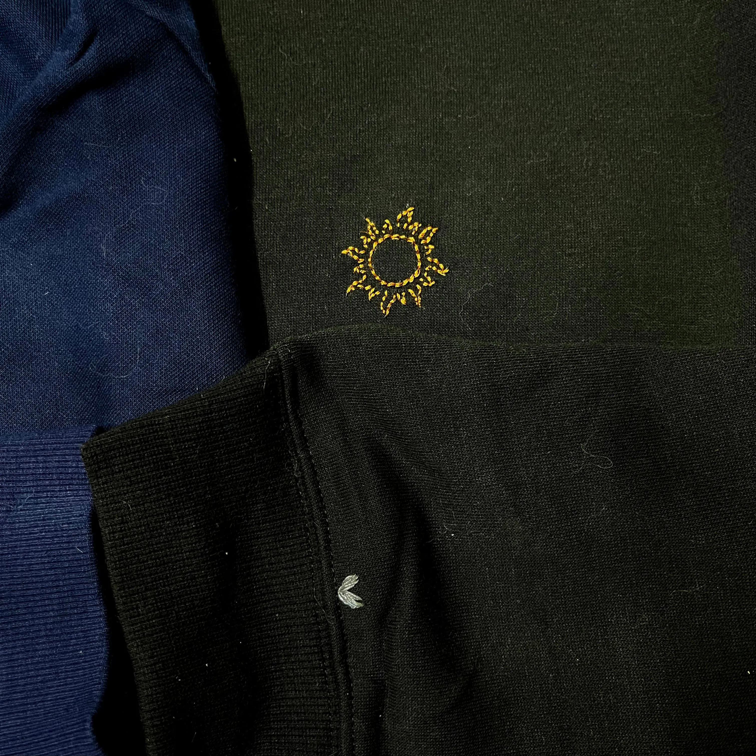 Sun & Moon Hand Embroidered Couple Hoodies