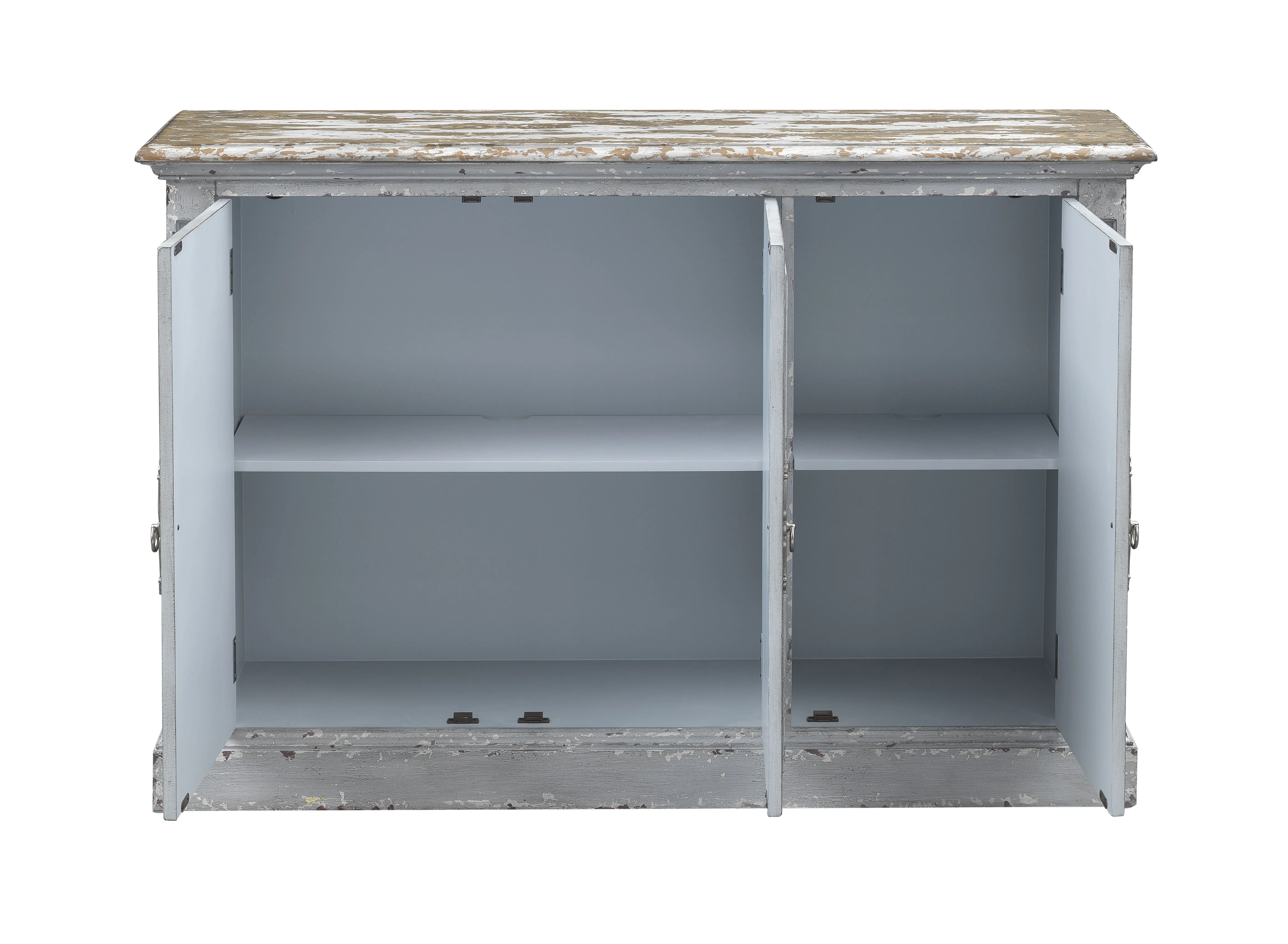 Sutton - Three Door Credenza - Aged Textured Blue / Gray
