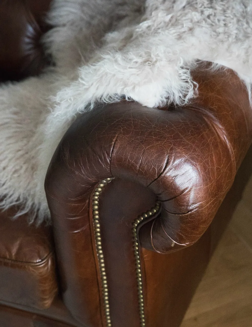 Vintage Leather Chesterfield - 3 Seater