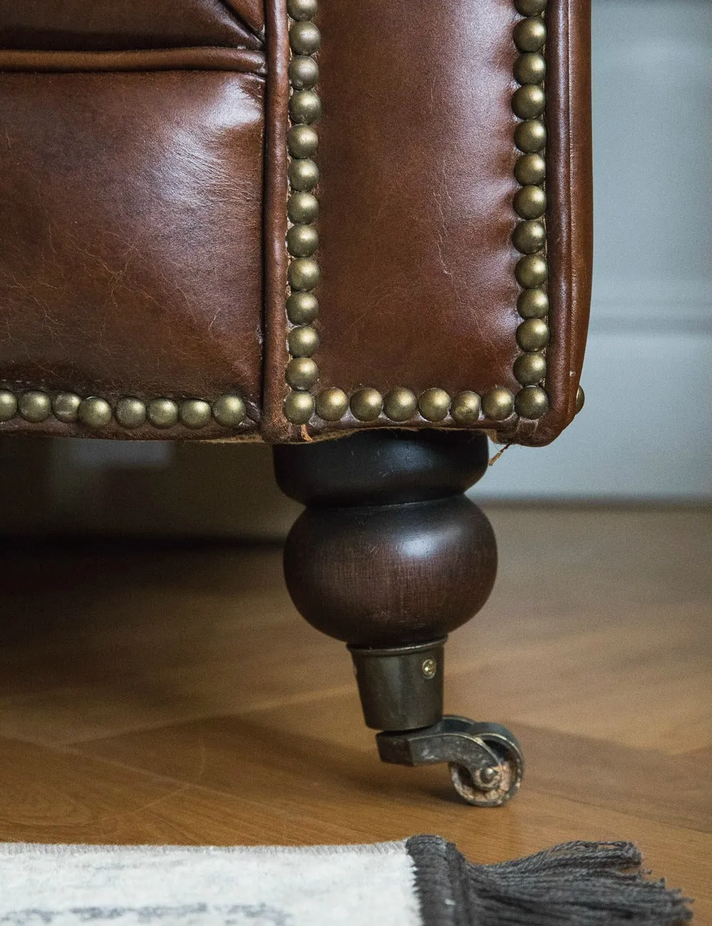 Vintage Leather Chesterfield - 3 Seater