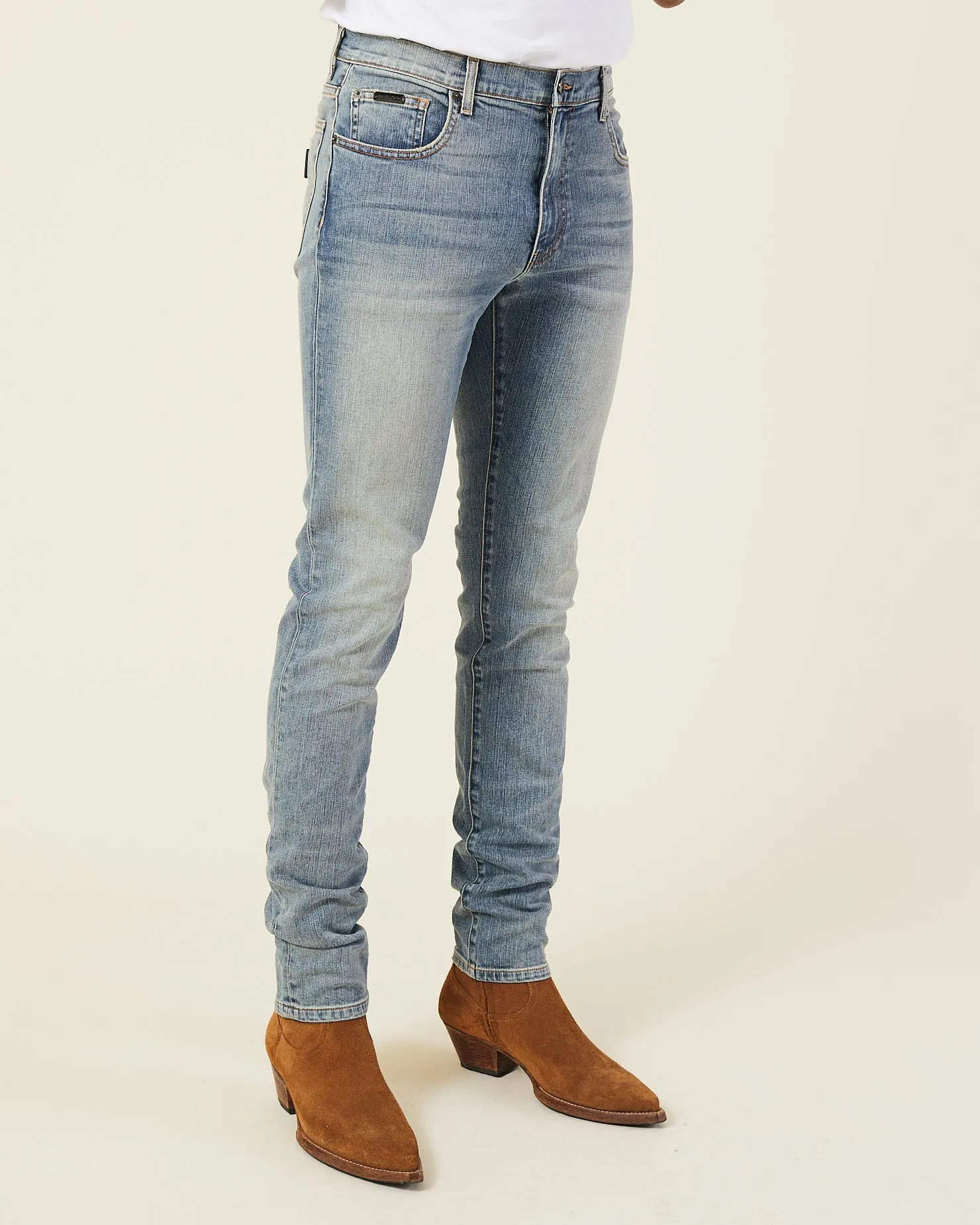 VINTAGE WASH STACKED JEANS