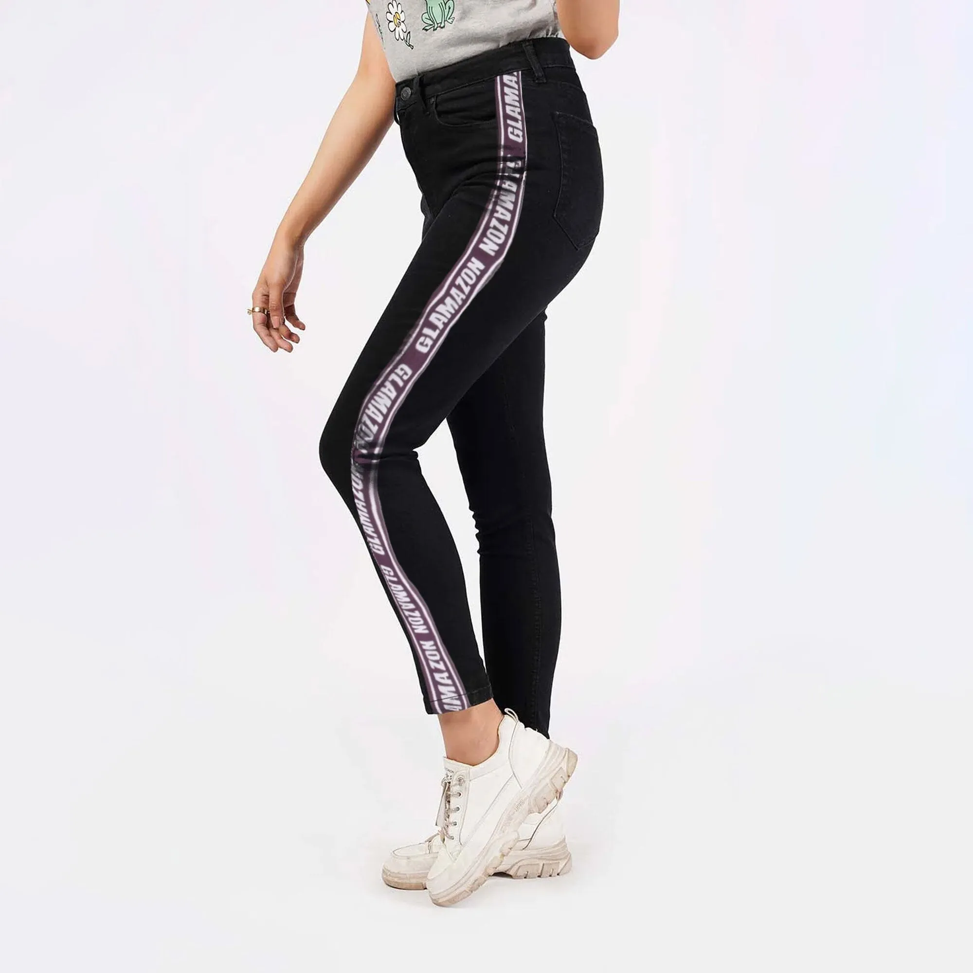 Women's Glamazon Side Panel Skinny Fit Denim