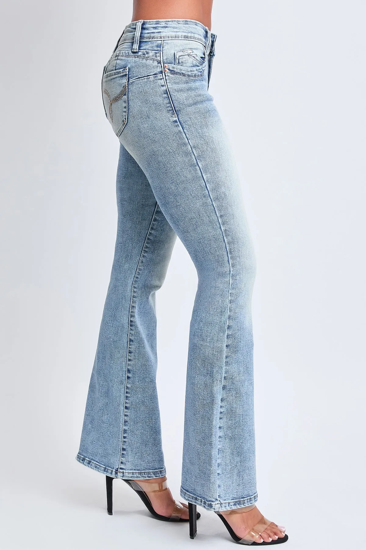Women's WannaBettaButt Low Rise Embroidered Flare Jeans