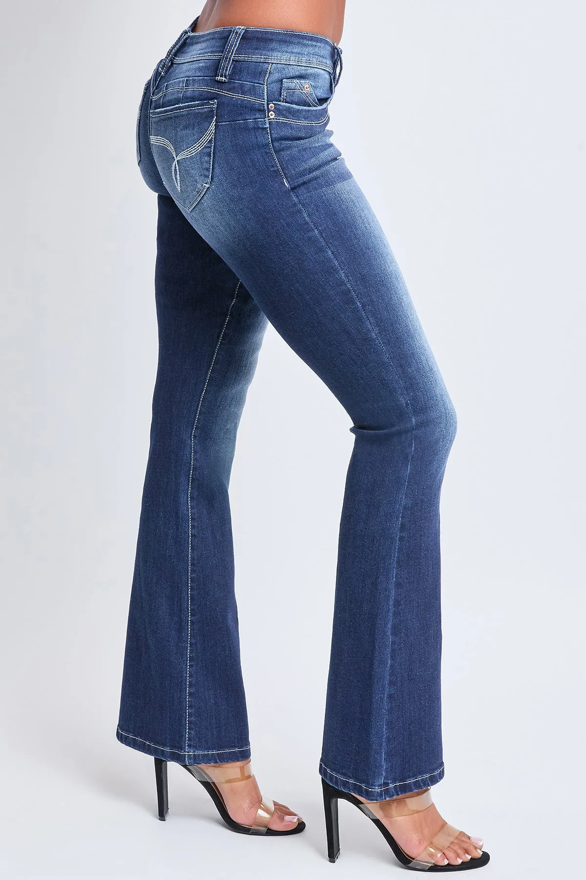 Women's WannaBettaButt Low Rise Embroidered Flare Jeans