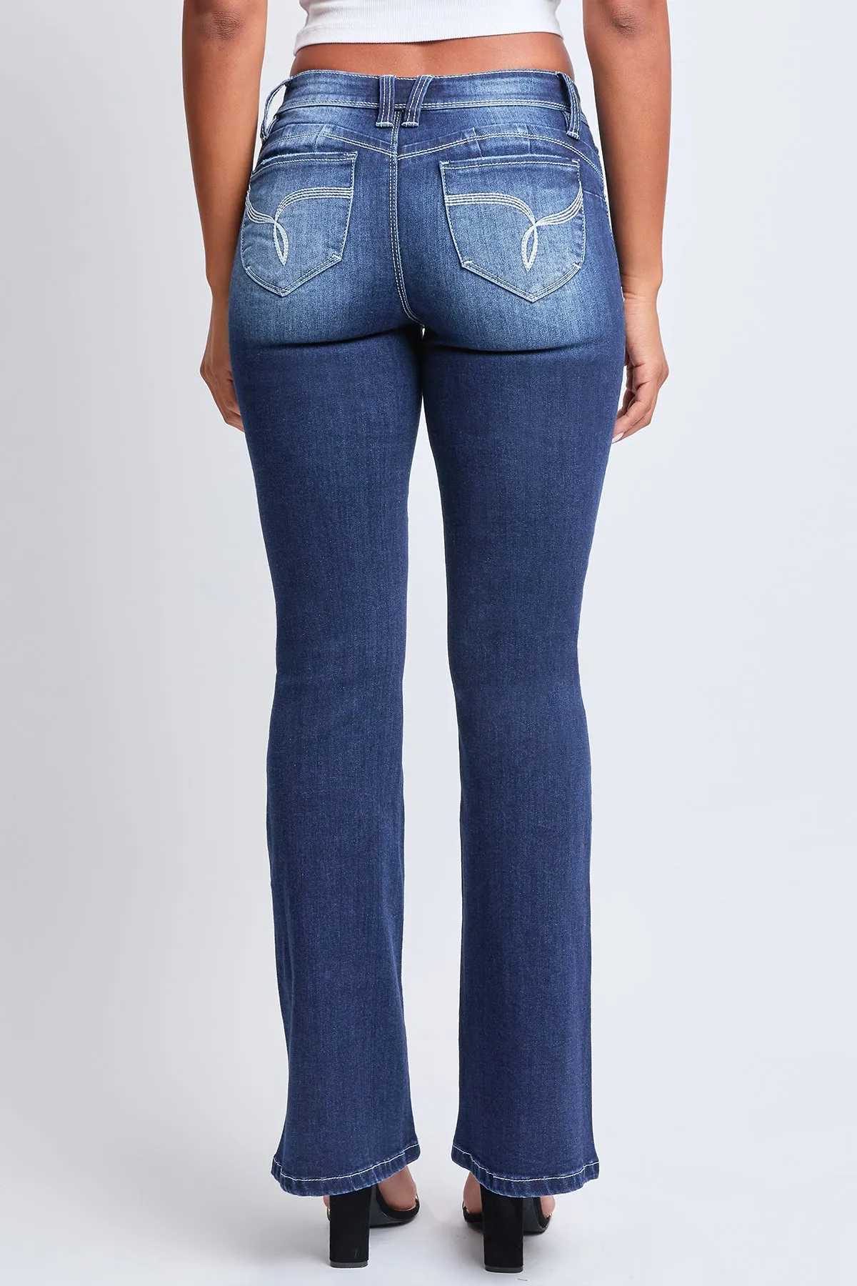 Women's WannaBettaButt Low Rise Embroidered Flare Jeans