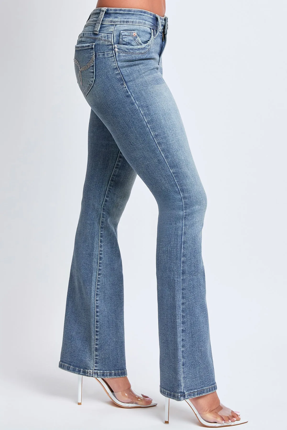 Women's WannaBettaButt Low Rise Embroidered Flare Jeans