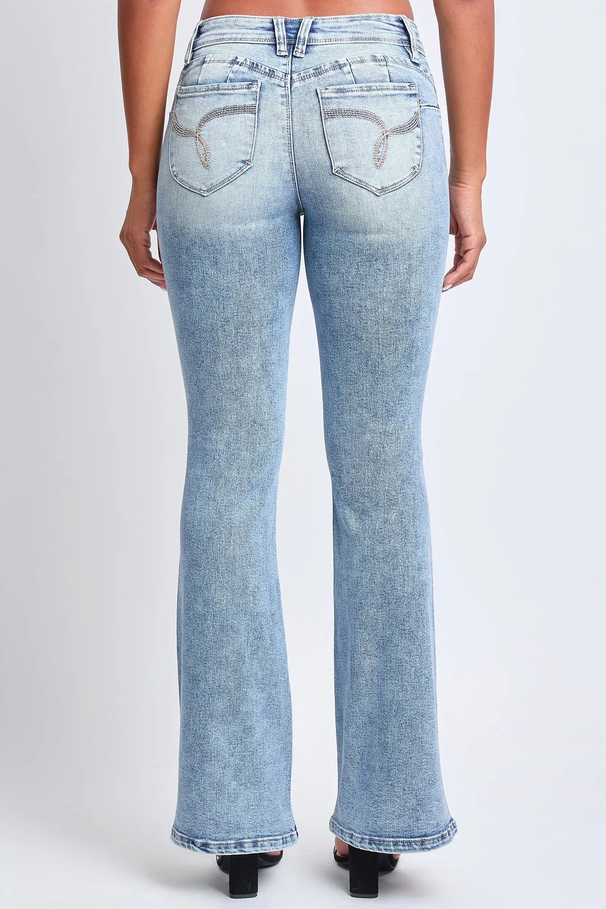 Women's WannaBettaButt Low Rise Embroidered Flare Jeans